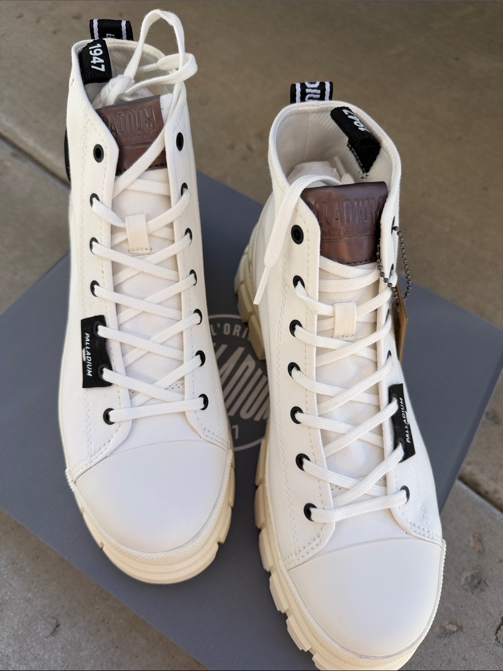Palladium Platform High-Top Sneakers in White